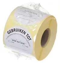 HENDI Voedseletiketten | "GEBRUIKEN TOT" | 500 Stuks | Ø50mm