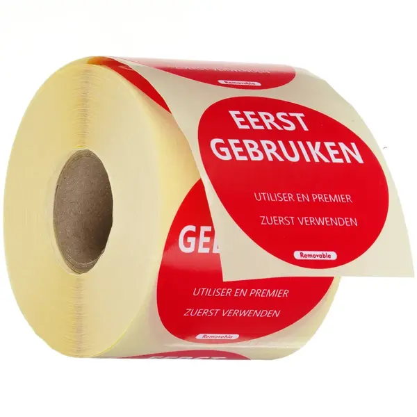Voedseletiketten | "EERST GEBRUIKEN" | 500 Stuks | Ø50mm