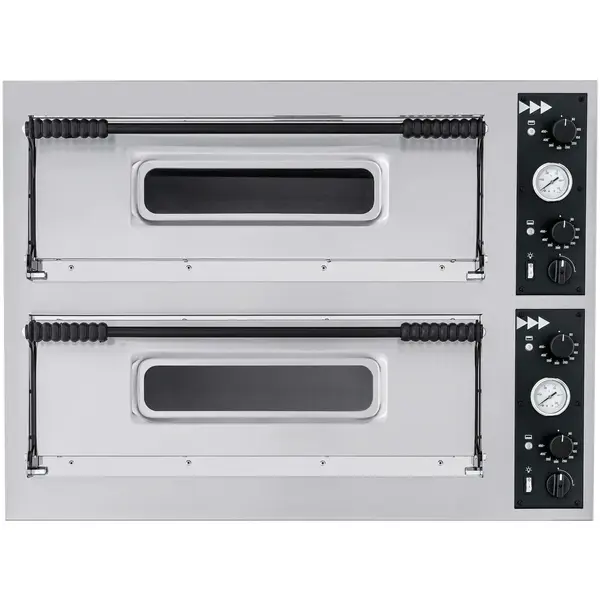 Pizzaoven | BASIC | Elektrisch | 4+4x Ø35cm | 45°C/455°C | 12kW (400V) | 1000x955x745h)mm