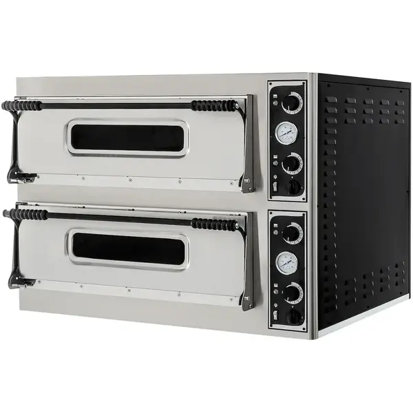 Pizzaoven | BASIC | Elektrisch | 4+4x Ø35cm | 45°C/455°C | 12kW (400V) | 1000x955x745h)mm
