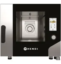 HENDI Hetelucht-/Stoomoven | TOUCH | 5 Niveaus (1/1 GN) | Elektrisch | 30°C/270°C | 7.8kW (400V) | Bevochtiging (Automatisch) | Zelfreiniging | Touchscreen | WiFi | 730x784x700(h)mm 