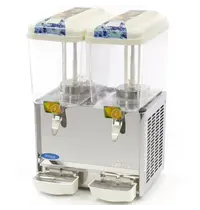 Maxima Gekoelde Drankendispenser | Wit/RVS | 2x 18L | +7°C/+12°C | 490x450x700(h)mm