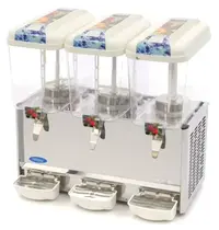 Maxima Gekoelde Drankendispenser | Wit/RVS | 3x 18L | +7°C/+12°C | 730x450x700(h)mm