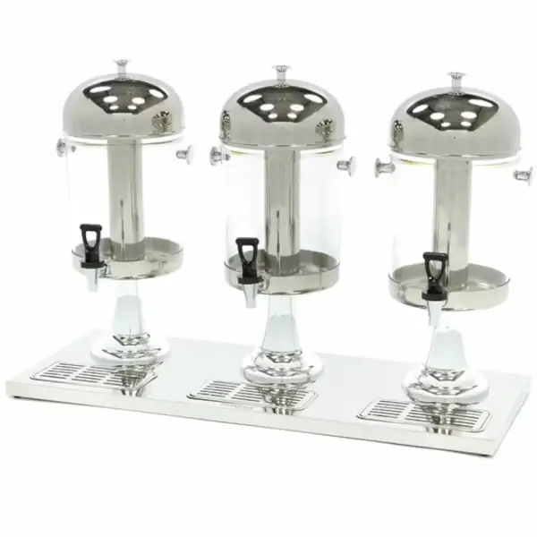 Drankendispenser | RVS | 3x 8L | Passief Koelbaar | 860x360x560(h)mm