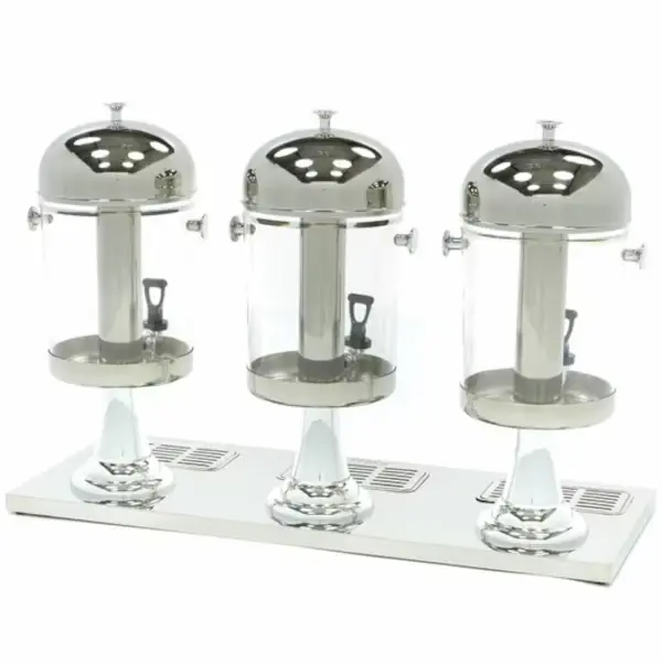 Drankendispenser | RVS | 3x 8L | Passief Koelbaar | 860x360x560(h)mm