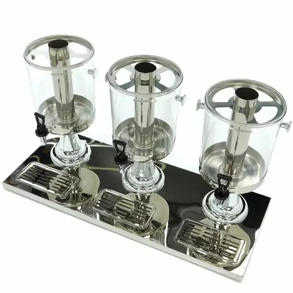 Drankendispenser | RVS | 3x 8L | Passief Koelbaar | 860x360x560(h)mm
