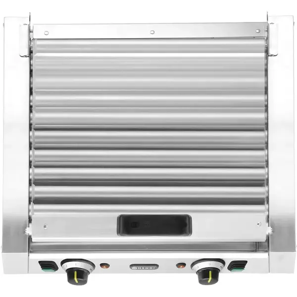 Worstengrill | 2 Zones (11 Rollen) | ≤ 230°C | 0.98kW (230V) | Incl. Deksel | 566x527x259(h)mm