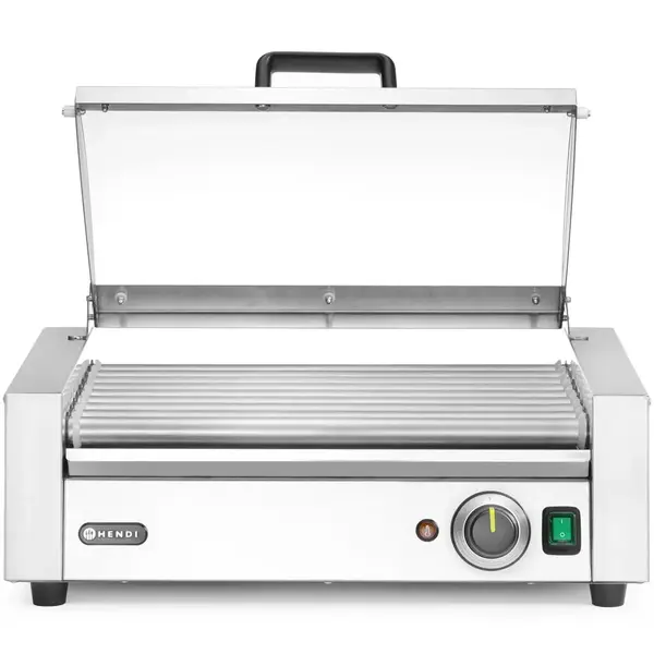 Worstengrill | 1 Zone (9 Rollen) | ≤ 230°C | 0.79kW (230V) | Incl. Deksel | 566x450x259(h)mm