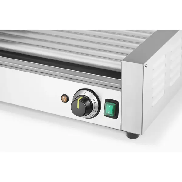 Worstengrill | 1 Zone (9 Rollen) | ≤ 230°C | 0.79kW (230V) | Incl. Deksel | 566x450x259(h)mm