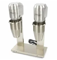 Maxima Milkshaker | Dubbel | RVS | 2x 1L | 0.8kW (230V) | Incl. 2 RVS Mengbekers | 330x190x480(h)mm 