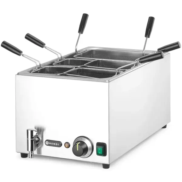 Pastakoker | Elektrisch | 25L | 45°C/110°C | 3.5kW (230V) | Aftapkraan | 601x326x279(h)mm