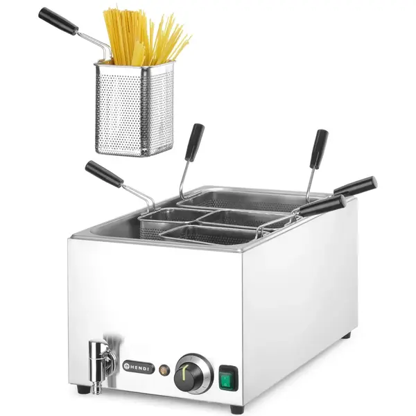 Pastakoker | Elektrisch | 25L | 45°C/110°C | 3.5kW (230V) | Aftapkraan | 601x326x279(h)mm