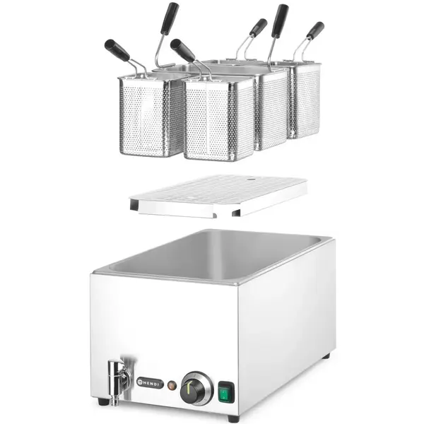 Pastakoker | Elektrisch | 25L | 45°C/110°C | 3.5kW (230V) | Aftapkraan | 601x326x279(h)mm