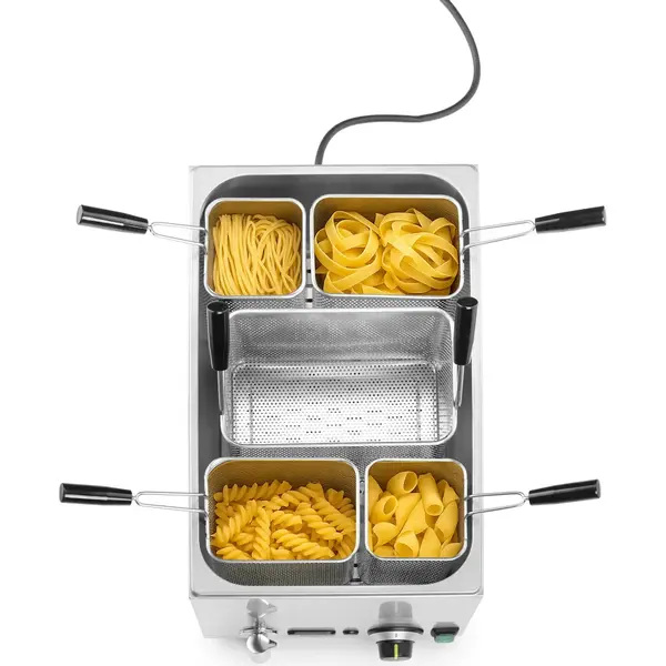 Pastakoker | Elektrisch | 25L | 45°C/110°C | 3.5kW (230V) | Aftapkraan | 601x326x279(h)mm