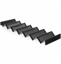 HENDI Broodrolhouder | Aluminium | Zwart | 7 Broodjes | Geperforeerd | 580x170x40(h)mm