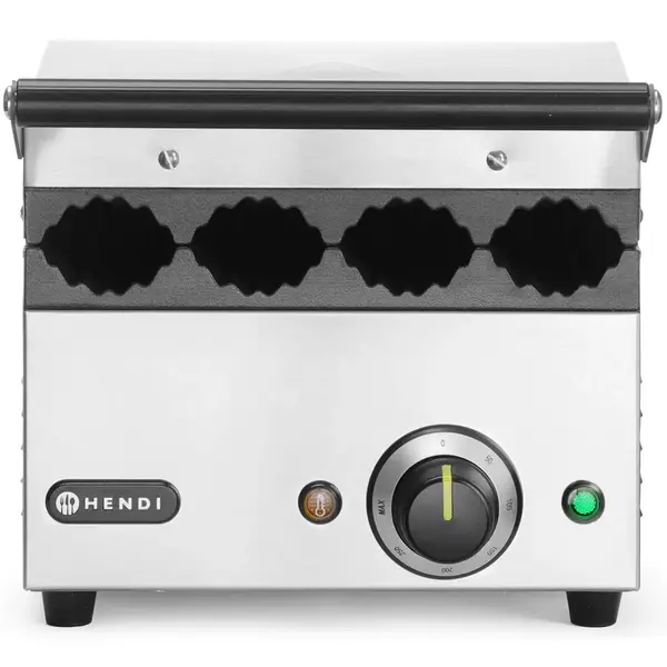 Hotdog Contactgrill | Enkel | Gegroefd Oppervlak 270x250 (Gietijzer) | 50°C/300°C | 1.8kW (230V) | 385x285x254(h)mm