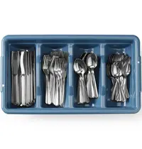 HENDI Bestekset | RVS | Incl. Bestekbak | 200 Stuks | 525x300x95(h)mm