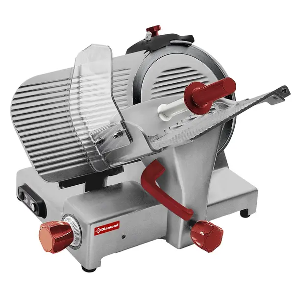 Vlees-/Kaassnijmachine | STONEHENGE | Mes Ø350mm | Capaciteit 270x230/Ø255mm | Snijdikte 0-30mm | 0.28kW (230V) | 615x575x530(h)mm