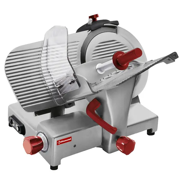 Vlees-/Kaassnijmachine | STONEHENGE PLUS | Mes Ø350mm | Capaciteit 270x230/Ø255mm | Snijdikte 0-30mm | Zelfsmerende Tandwielaandrijving | 0.4kW (230V) | 575x575x530(h)mm