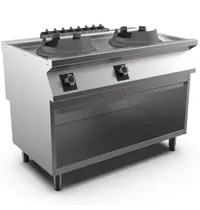 Mareno Wokbrander | M1-700 | Staand Model | 2x 14kW Branders | 28kW Gasvermogen | Thermokoppels | Waakvlam | RVS | 1200(b)x750(d)x900(h)mm