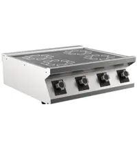 Mareno Keramische Kookplaat | M1-700 | Tafelmodel | 4 Kookzones 4x 2,5kW | 400V 10kW | Traploos Instelbaar 0-400°C | Oververhittingssensor | Restwarmte Controle | RVS | 800(b)x750(d)x250(h)mm