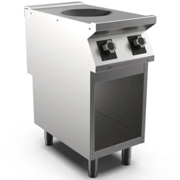 Inductie Wok | M1-700 | Staand Model | RVS | 1 Kookzone | 5kW | 400V | 6 Standenschakelaars | 400(b)x750(d)x900(h)mm