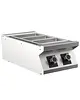 Mareno Bain-Marie | M1-700 | Elektrisch 1,8kW 230V | Tafelmodel | GN 1/1 Max 15cm Diep | Aftapkraan Onderzijde | RVS | 400(b)x750(d)x250(h)mm 