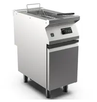 Mareno Elektrische Friteuse | M1-700 | Staand Model Met Rotatie Element | Digitaal Instelbaar | 15 Liter | Aftapkraan | Koude Zone | RVS | 400V 12kW | 400(b)x750(d)x900(h)mm