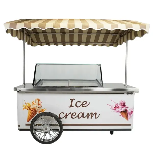 Schepijswagen | RHODOS | Energiezuinig | 354L | 9x 5L | -15°C/-22°C | Statisch | Gekoelde Reserve | Wielen | 2154x978x2285(h)mm