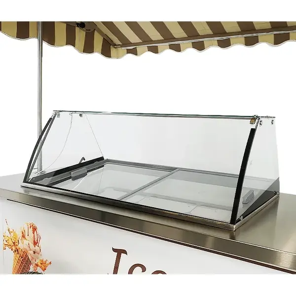 Schepijswagen | RHODOS | Energiezuinig | 354L | 9x 5L | -15°C/-22°C | Statisch | Gekoelde Reserve | Wielen | 2154x978x2285(h)mm