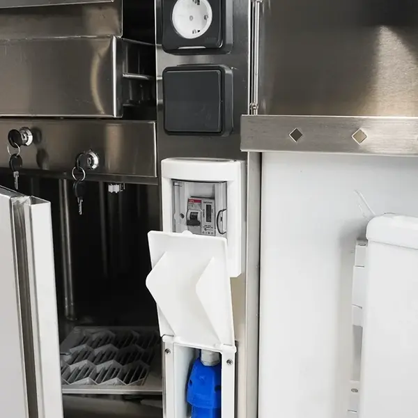 Schepijswagen | RHODOS | Energiezuinig | 354L | 9x 5L | -15°C/-22°C | Statisch | Gekoelde Reserve | Wielen | 2154x978x2285(h)mm