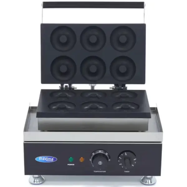 Donutijzer | Enkel | Mini Donuts (Ø80mm) | 50°C/300°C | 1.75kW (230V) | Timer | 380x310x270(h)mm