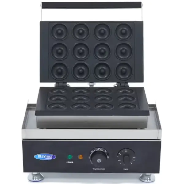 Donutijzer | Enkel | Mini Donuts (Ø50mm) | 50°C/300°C | 1.75kW (230V) | Timer | 380x310x270(h)mm