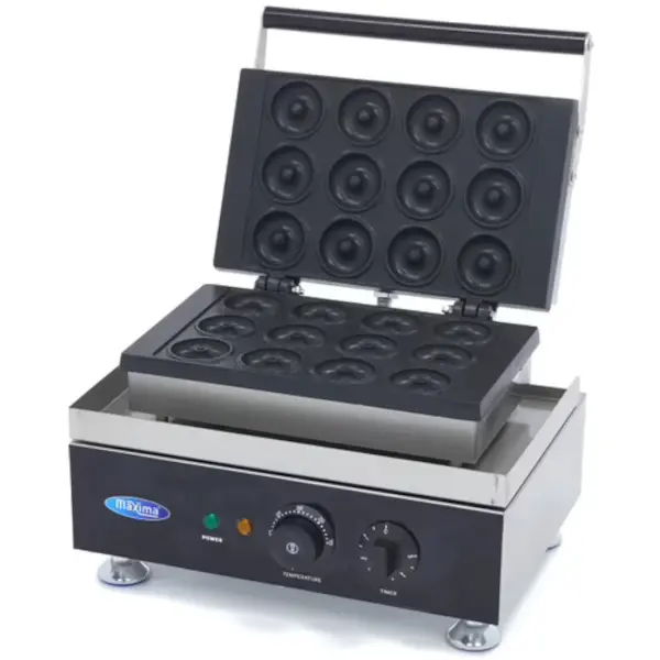 Donutijzer | Enkel | Mini Donuts (Ø50mm) | 50°C/300°C | 1.75kW (230V) | Timer | 380x310x270(h)mm