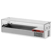 Diamond Opzetkoelvitrine | PLATINUM LINE | 1x 1/2 GN + 4x 1/3 GN | 0°C/+15°C | 1400x380x410(h)mm