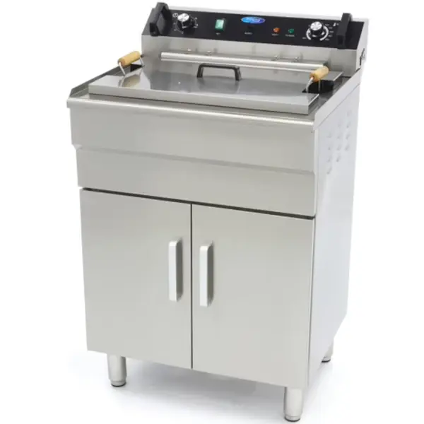 Friteuse | Elektrisch | 35L | 50°C/200°C | 6kW (400V) | Aftapkraan | Timer | 606x575x915(h)mm