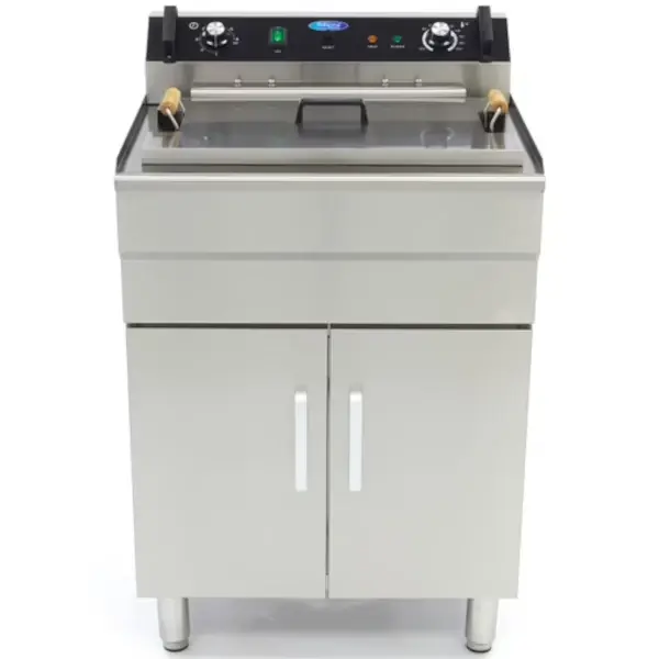 Friteuse | Elektrisch | 35L | 50°C/200°C | 6kW (400V) | Aftapkraan | Timer | 606x575x915(h)mm