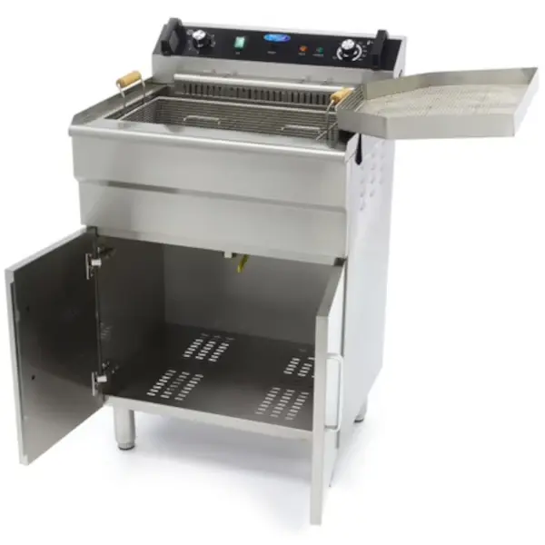 Friteuse | Elektrisch | 35L | 50°C/200°C | 6kW (400V) | Aftapkraan | Timer | 606x575x915(h)mm