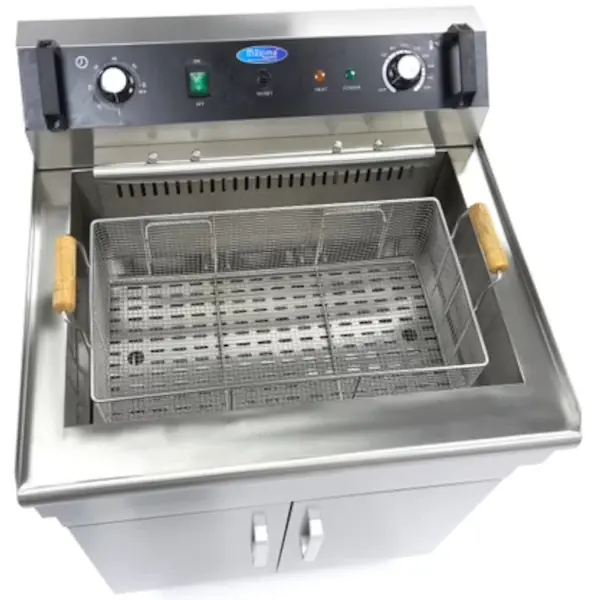 Friteuse | Elektrisch | 35L | 50°C/200°C | 6kW (400V) | Aftapkraan | Timer | 606x575x915(h)mm