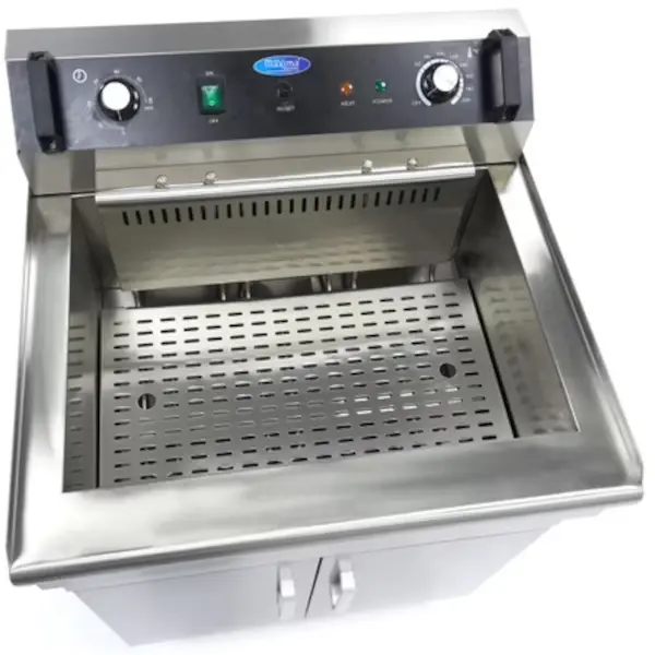 Friteuse | Elektrisch | 35L | 50°C/200°C | 6kW (400V) | Aftapkraan | Timer | 606x575x915(h)mm