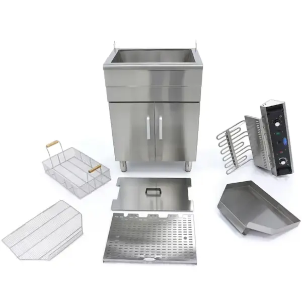 Friteuse | Elektrisch | 35L | 50°C/200°C | 6kW (400V) | Aftapkraan | Timer | 606x575x915(h)mm