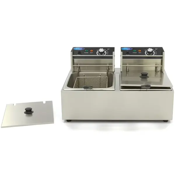 Friteuse | Elektrisch | 6.5+6.5L | 0°C/200°C | 5kW (230V) | 570x440x315(h)mm