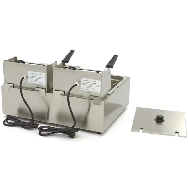 Friteuse | Elektrisch | 6.5+6.5L | 0°C/200°C | 10kW (2x 230V) | 570x440x315(h)mm
