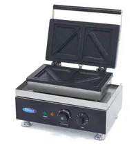 Maxima Tosti-IJzer | RVS | Gehalveerde Sneden | 50°C/300°C | 1.75kW (230V) | Timer | 120x140x200(h)mm