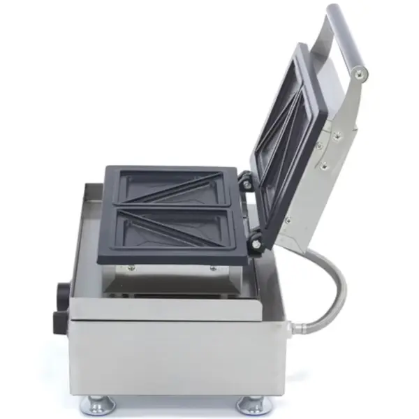 Tosti-IJzer | RVS | Gehalveerde Sneden | 50°C/300°C | 1.75kW (230V) | Timer | 120x140x200(h)mm