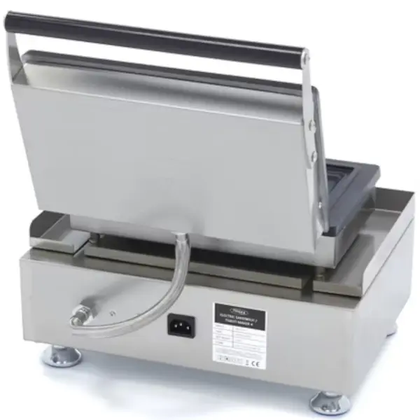 Tosti-IJzer | RVS | Gehalveerde Sneden | 50°C/300°C | 1.75kW (230V) | Timer | 120x140x200(h)mm