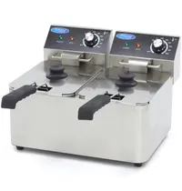 Maxima Friteuse | Elektrisch | 4+4L | 50°C/200°C | 5kW (2x 230V) | 450x385x315(h)mm