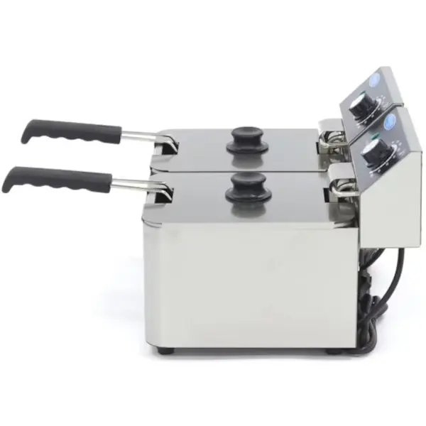 Friteuse | Elektrisch | 4+4L | 50°C/200°C | 5kW (2x 230V) | 450x385x315(h)mm