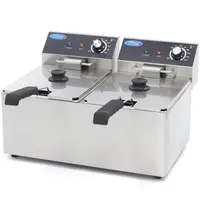 Maxima Friteuse | Elektrisch | 8+8L | 50°C/200°C | 6.5kW (2x 230V) | 555x415x340(h)mm