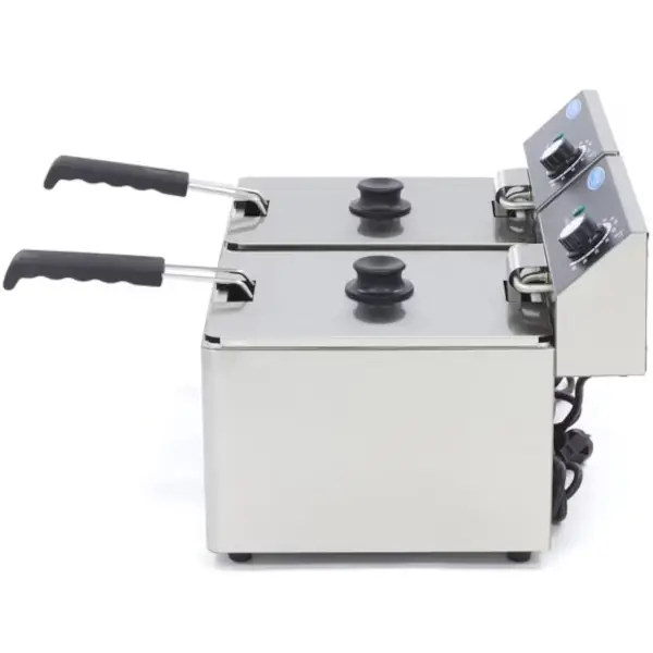 Friteuse | Elektrisch | 8+8L | 50°C/200°C | 6.5kW (2x 230V) | 555x415x340(h)mm